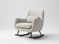 Schaukelstühle Stoffbezug mit Metallgestell 78x86x92 cm - Beige-Schwarz - modernes Design
