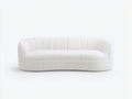 Gerades Sofa 230x92x72 cm - Cordstoff cremeweiß - moderner Lounge-Stil für Wohnzimmer
