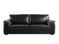 Gerades Sofa Kunstleder 205x90x86 cm - Schwarz - Modernes 2-Sitzer Sofa