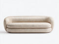 Gerades Sofa 228x94x74 cm - Bouclé-Stoff beige - moderner Lounge-Stil für Wohnzimmer