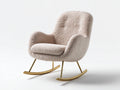 Schaukelstühle 78x91x100 cm - Teddy-Stoff beige - moderner Glamour-Stil für Wohnzimmer
