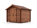 Gartenhäuser Holzhaus mit 2 Türen 240x190x225 cm - Braun - rustikales Design