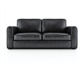 Gerades Sofa Leder 205 x 88 x 78 cm - Schwarz - für Wohnzimmer klassisches Design