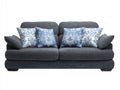 Gerades Sofa Stoff 230 x 92 x 86 cm - Dunkelblau - für Wohnzimmer klassisches Design