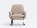 Schaukelstühle 76x86x98 cm - Bouclé-Stoff beige - moderner Relax-Stil für Wohnzimmer