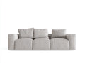 Gerades Sofa Cordstoff mit breiten Armlehnen 230x95x80 cm - Hellgrau - modernes Design