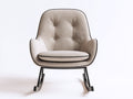 Schaukelstühle Stoff 78 x 72 x 92 cm - Beige-Schwarz - für Wohnzimmer modernes Design